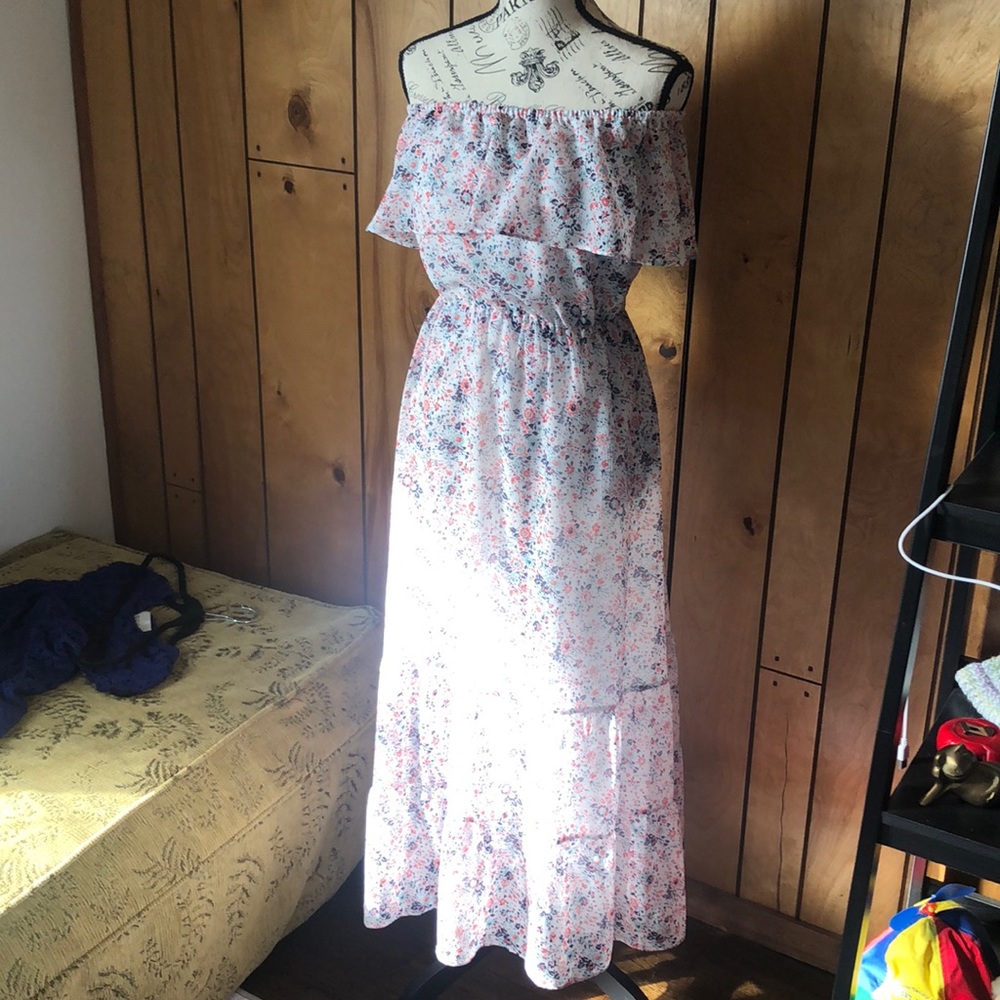Maison Jules off the shoulder dress